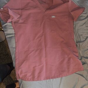 Figs Women's Mauve Short Sleeve Top